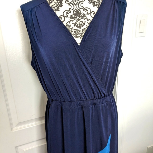 Denver Hayes sleeveless summer lounge dress, women's LG, crossover top & skirt - Picture 3 of 10